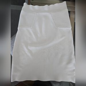BCBGMaxAzria White Bandage Pencil Skirt